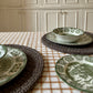 Brown round hand crocheted placemats - Set of 4