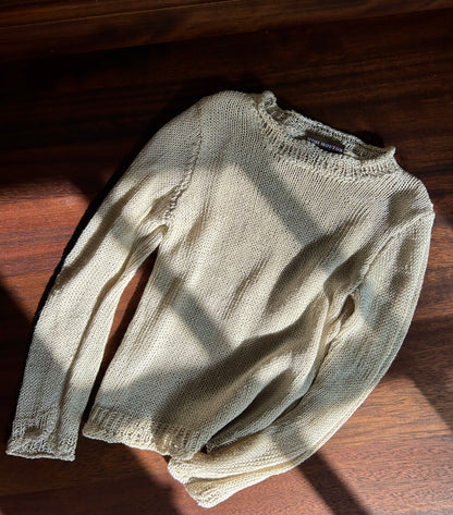 Long sleeve linen knit